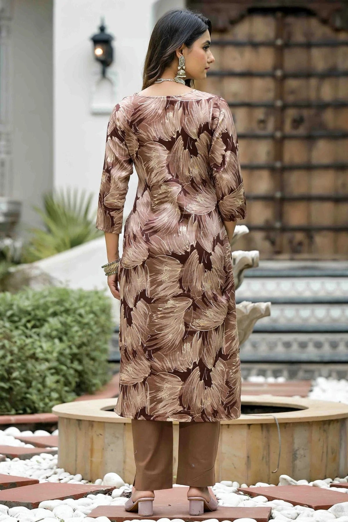 Light Brown Colour Jam Cotton Stitched Pant Style Suit SS1140735 A