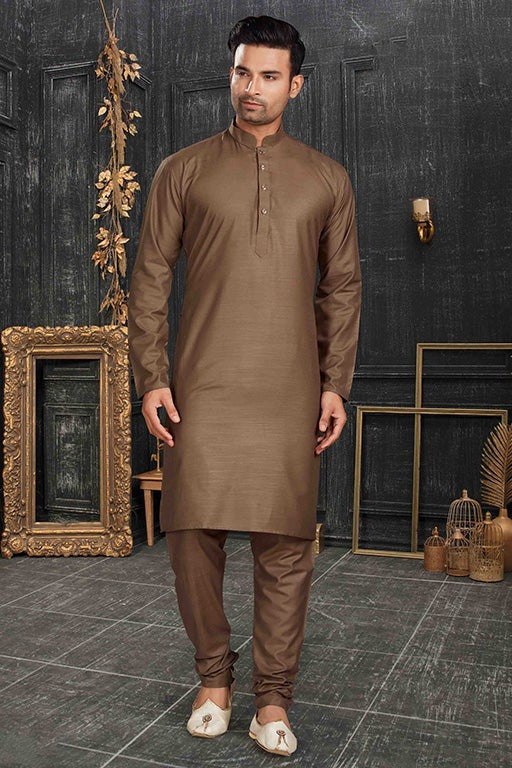 Light Brown Colour Kurta Pajama In Cotton KP1210172