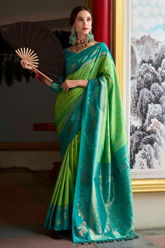 Light Green Colour Banarasi Silk Traditional Saree SD1290196