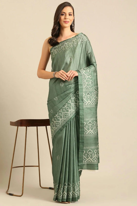 Light Green Colour Cotton Banglori Handloom Silk Saree SD1102493