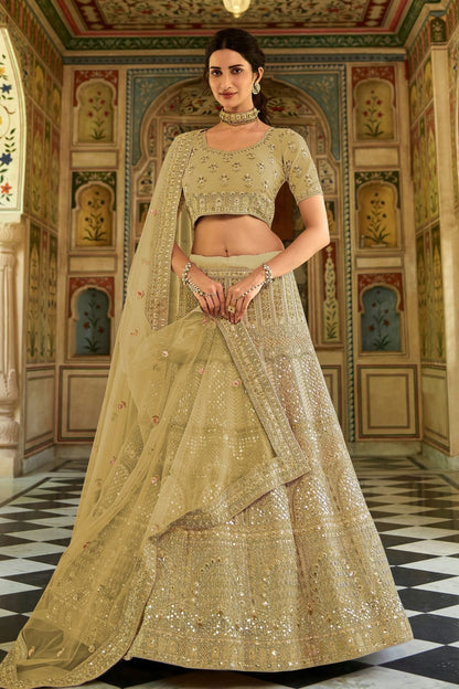 Light Green Colour Embroidery Organza Lehenga Choli LD1080815 A