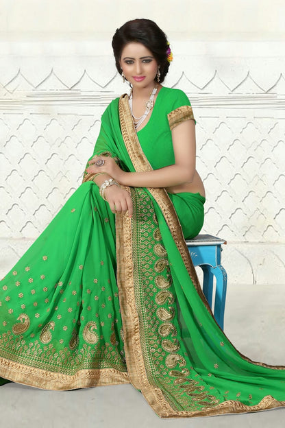Light Green Colour Georgette Designer Saree LC1121546 A