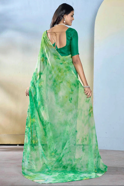 Light Green Colour Georgette Ready To Wear Saree SD1111689 A