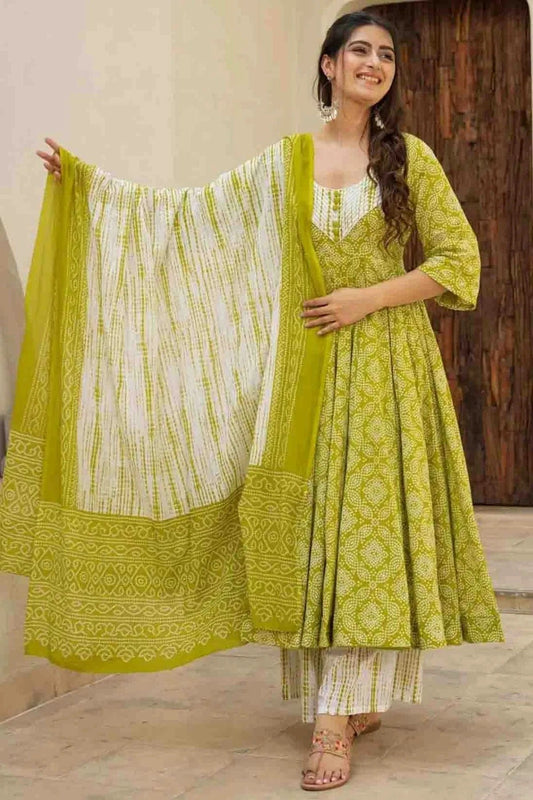 Light Green Colour Muslin Stitched Suit SS1112971