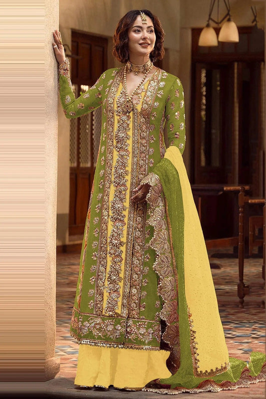 Light Green Colour Organza Pakistani Suit SM1140091