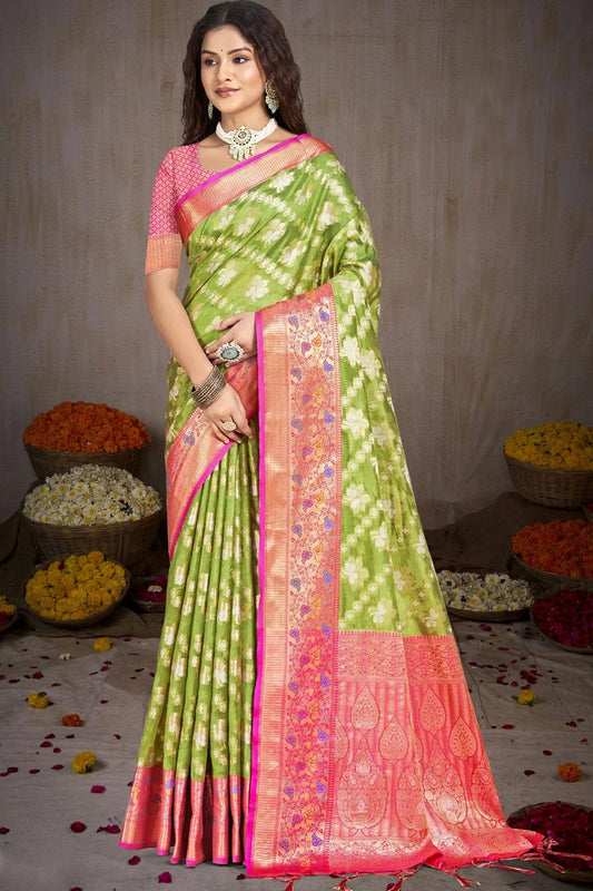 Light Green Colour Silk Traditional Saree SD1102734