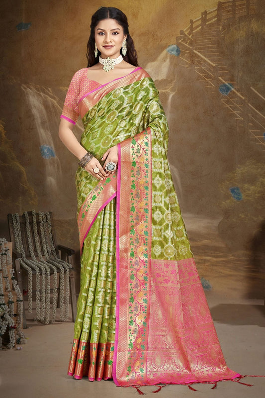 Light Green Colour Silk Traditional Saree SD1102737