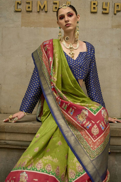 Light Green Colour Silk Traditional Saree SD1111920 A