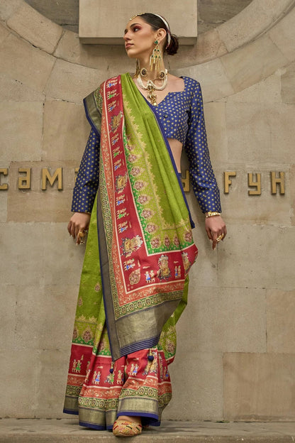 Light Green Colour Silk Traditional Saree SD1111920