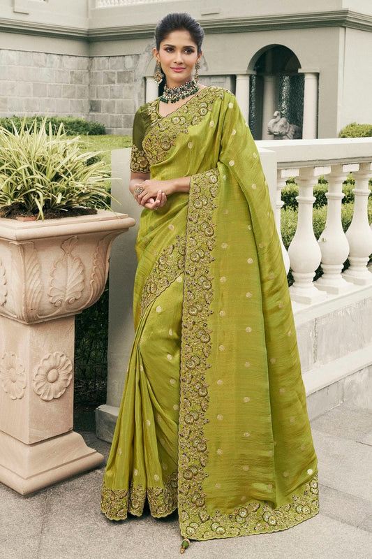 Light Green Colour Tissue Silk Designer Saree SD1290236