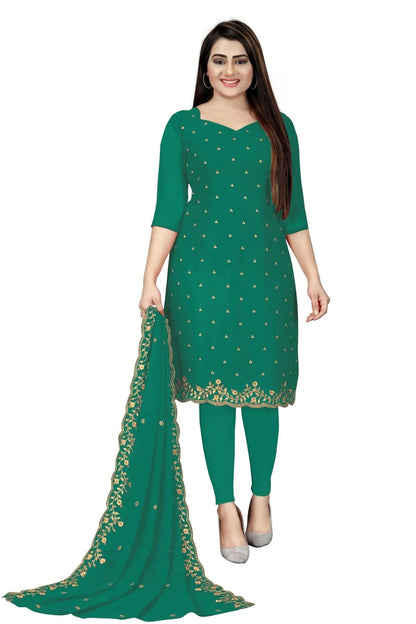 Light Green Colour Unstitched Georgette Straight Suit US1160721