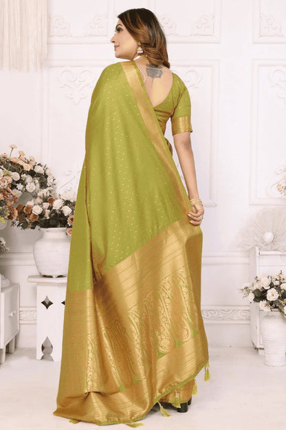 Light Green Colour Woven Work Soft Silk Traditional Saree SD1250279 B
