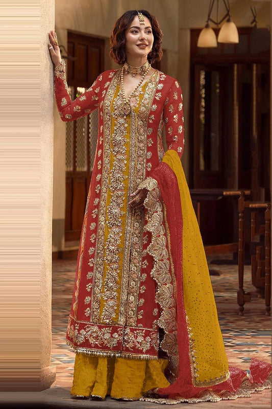 Light Maroon Colour Organza Pakistani Suit SM1140087