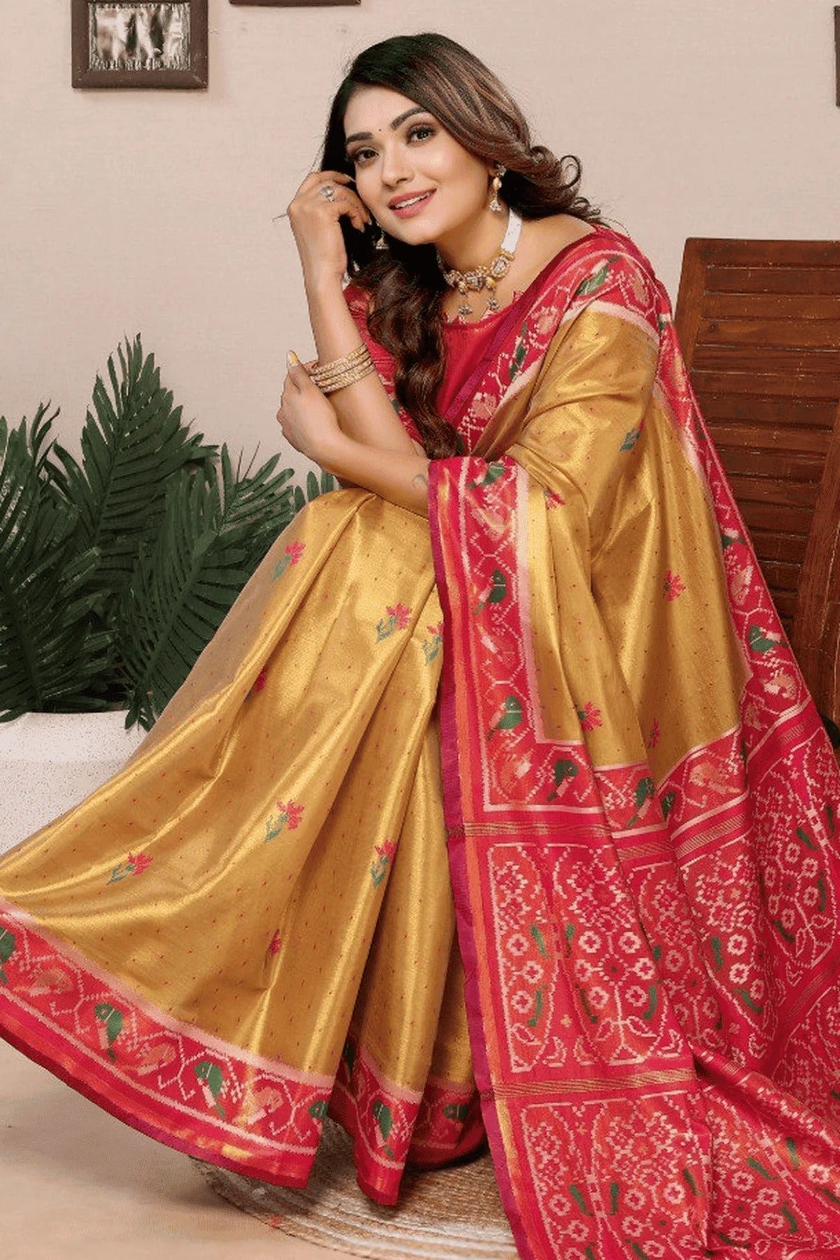 Light Mustard Colour Woven Work Pure Banarasi Tissue Silk Traditional Saree SD1250295 A