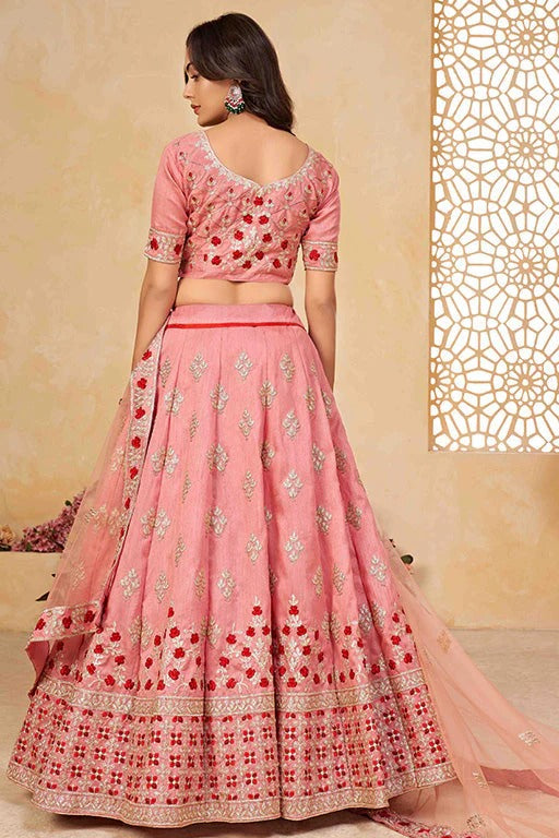 Light Pink Colour Silk Designer Lehenga Choli LC1240015 A