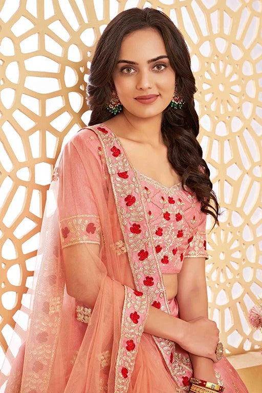 Light Pink Colour Silk Designer Lehenga Choli LC1240015 B