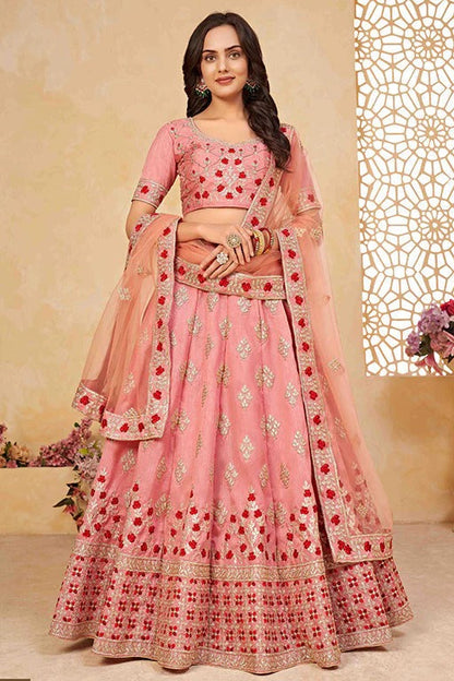 Light Pink Colour Silk Designer Lehenga Choli LC1240015