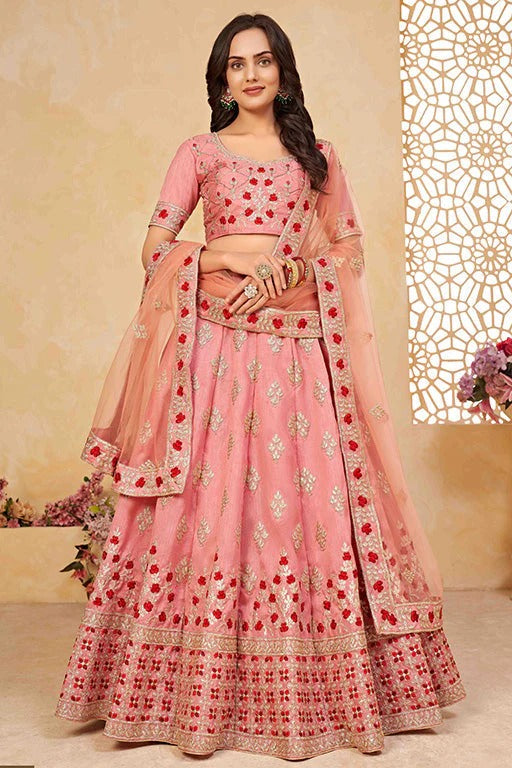 Light Pink Colour Silk Designer Lehenga Choli LC1240015