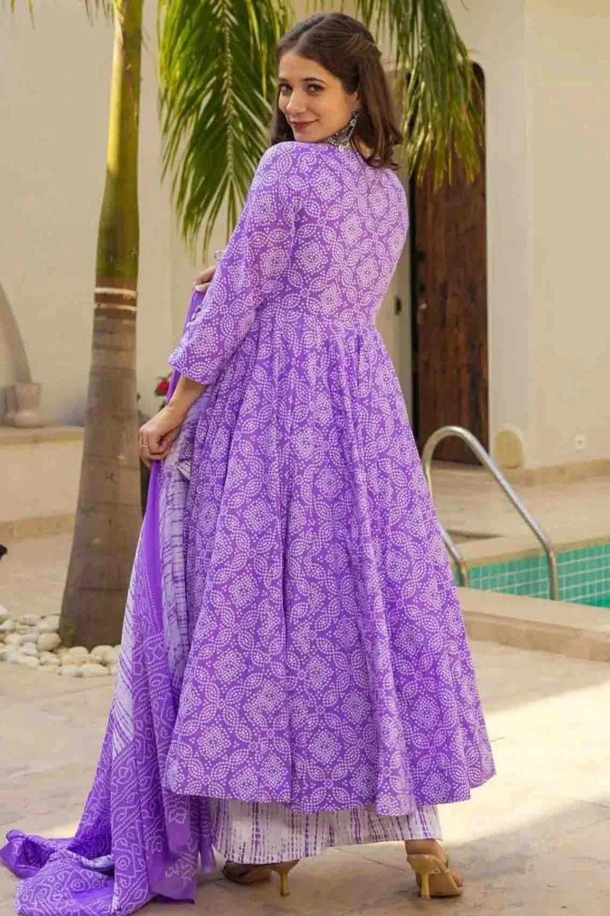 Light Purple Colour Muslin Stitched Suit SS1112970 A