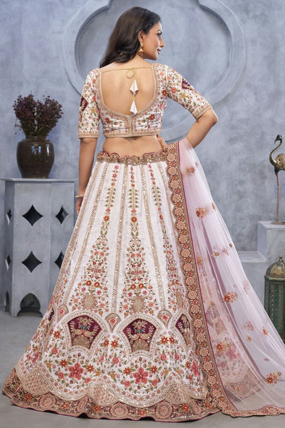 Light Purple Colour Organza Embroidery Lehenga Choli LC1111375 A