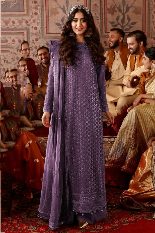 Light Purple Colour Semi Stitched Faux Georgette Pakistani Suit SM1140218