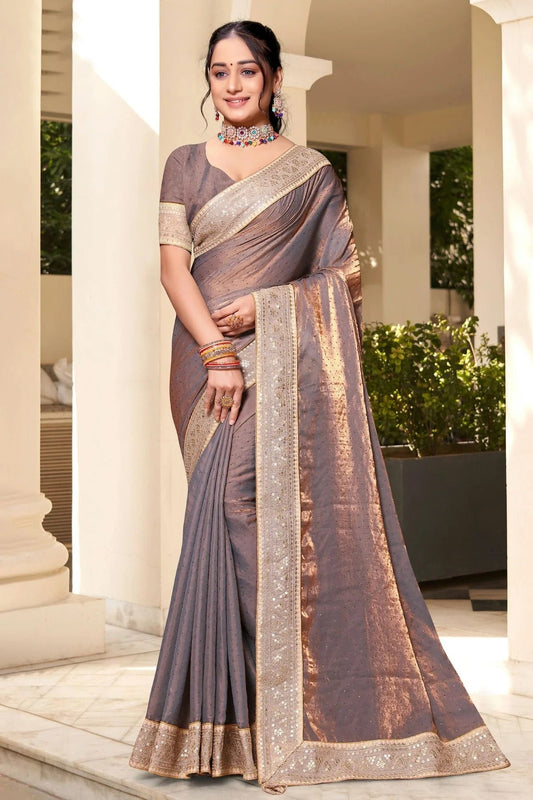 Light Purple Colour Silk Designer Saree LC1121696