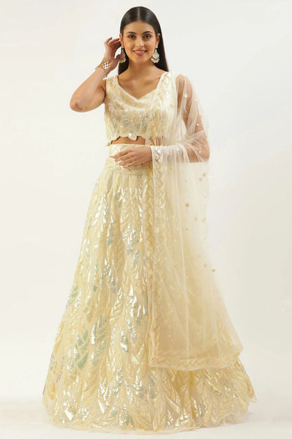 Light Yellow Colour Soft Net Lehenga Choli LC1010303