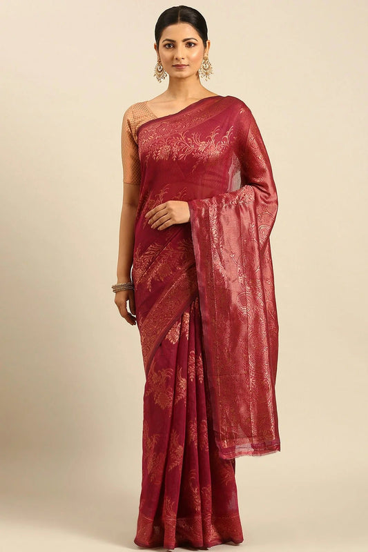 Magenta Colour Cotton Traditional Saree SD1102533