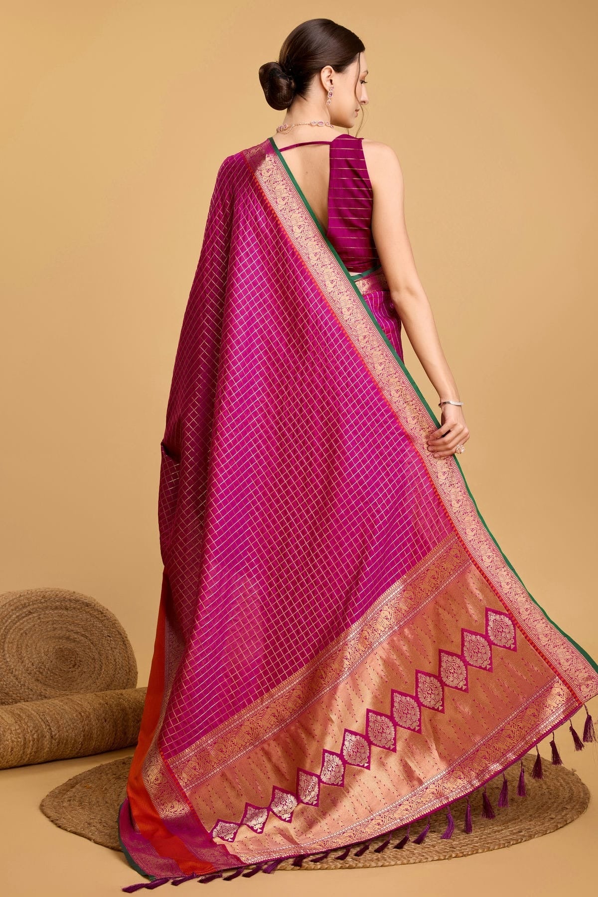 Magenta Colour Silk Saree SD1110085 A