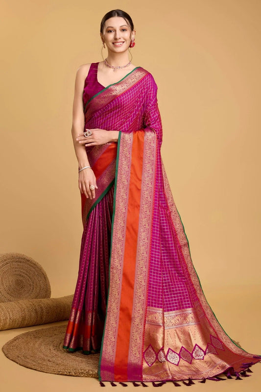 Magenta Colour Silk Saree SD1110085