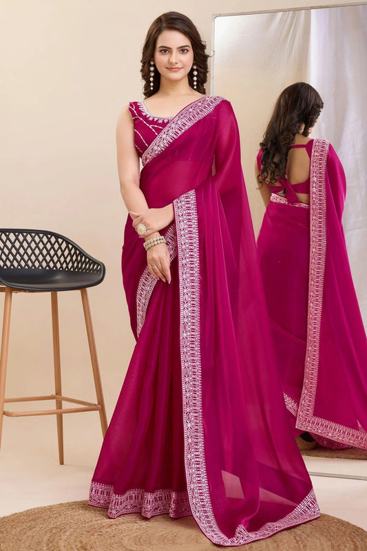 Magenta Colour Silk Saree SD1110228
