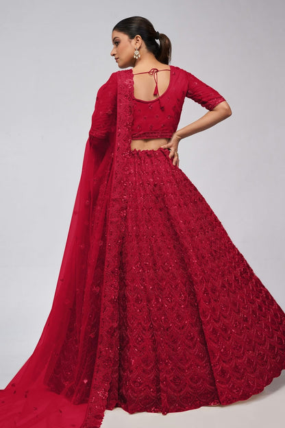 Magenta Colour Soft Net Lehenga Choli LC1030016 B