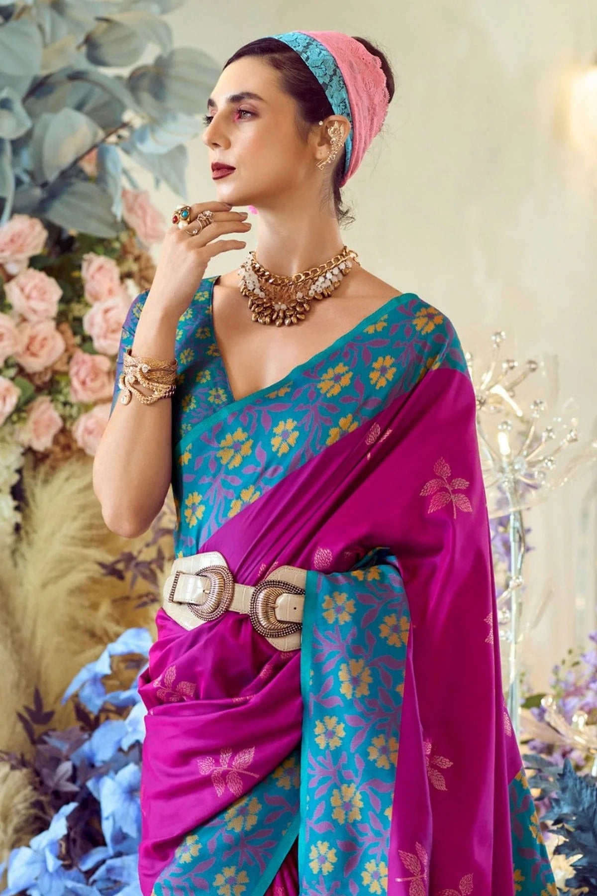Magenta Colour Soft Silk Traditional Saree SD1290251 A