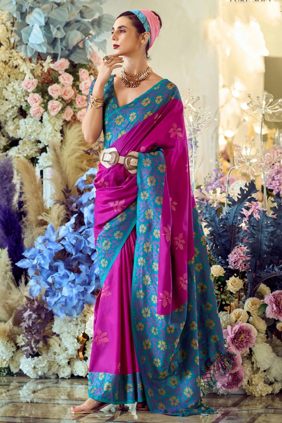 Magenta Colour Soft Silk Traditional Saree SD1290251