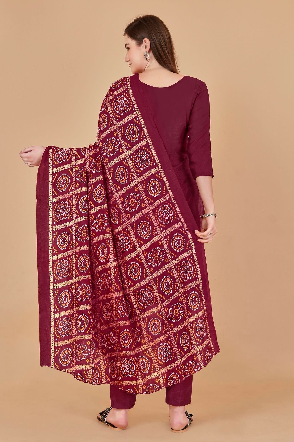 Magenta Colour Unstitched Banarasi Jacquard Fabric Straight Suit US1160987 A