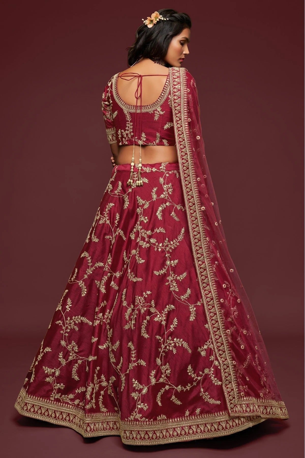 Maroon Colour Art Silk Lehenga Choli LC1010104 A