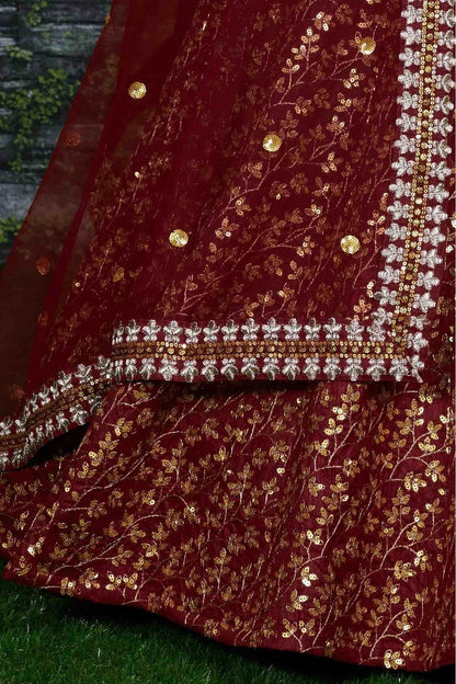 Maroon Colour Banglori Silk Lehenga Choli LC1010013 C