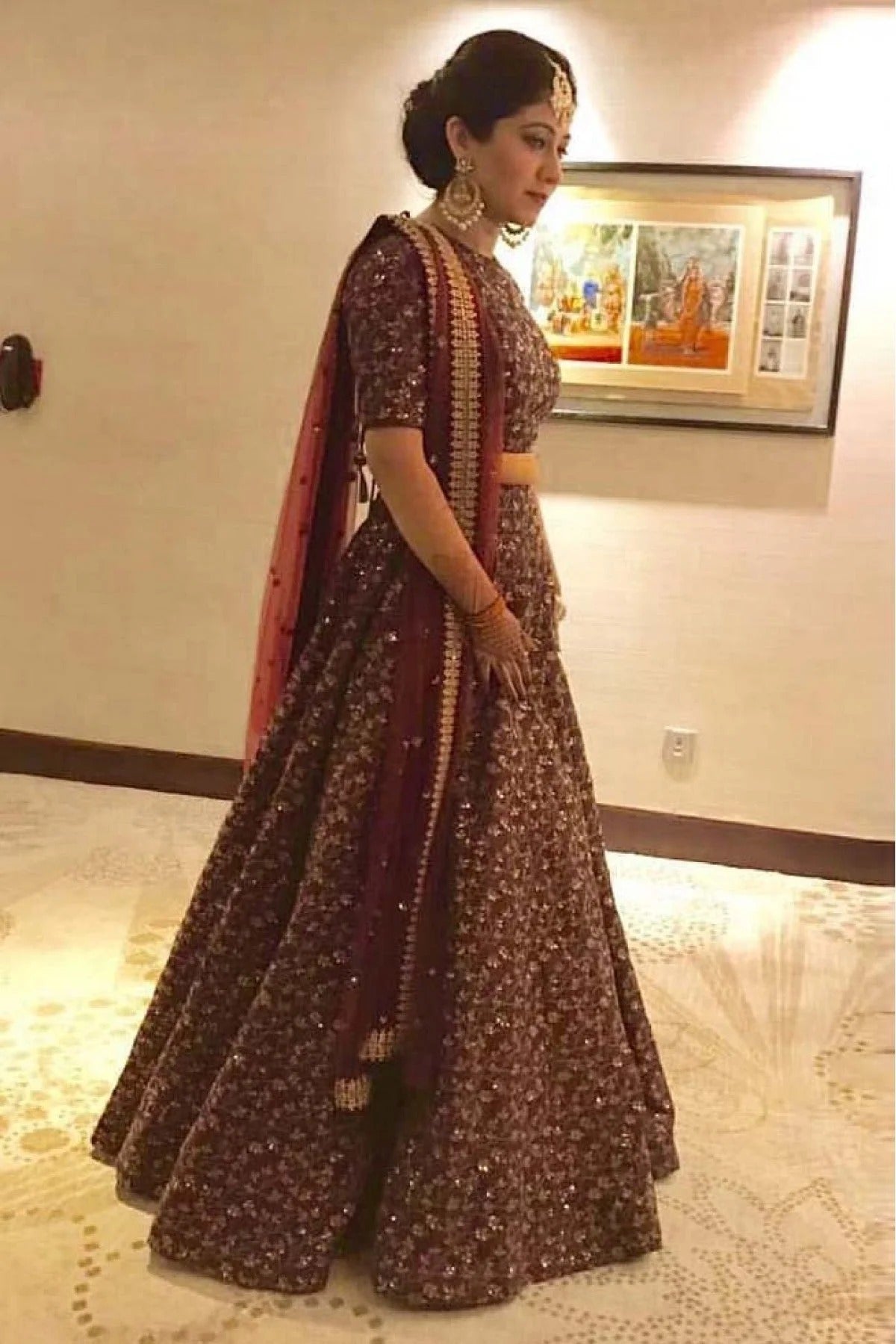 Maroon Colour Banglori Silk Lehenga Choli LC1010013