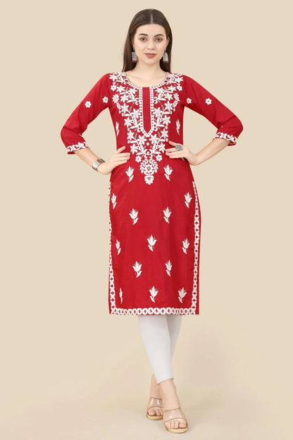Maroon Colour Chinon Silk Kurti KR1111010