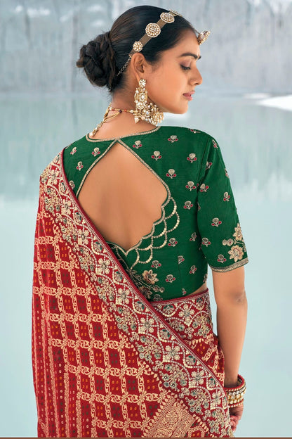 Maroon Colour Georgette Designer Saree SD1290166 A