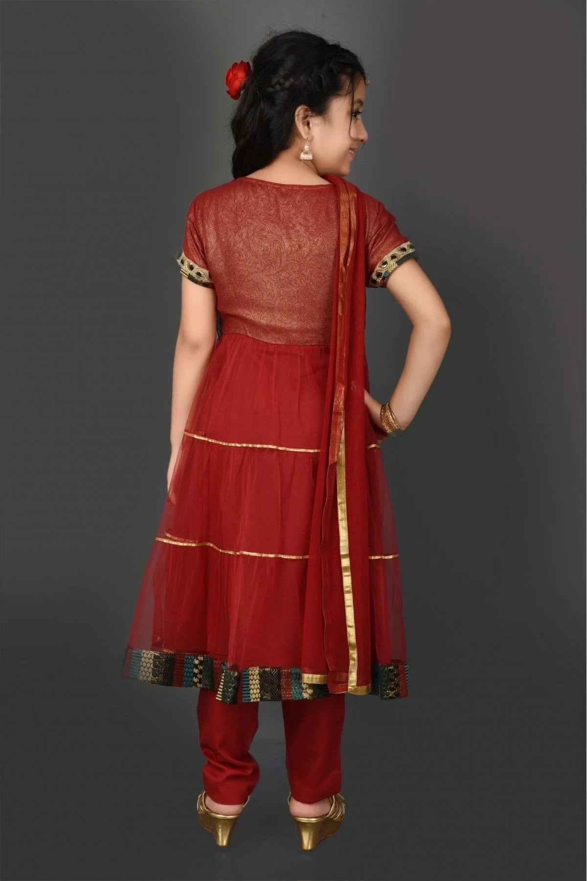 Maroon Colour Georgette Embroidery Anarkali Suit GW1070050 A