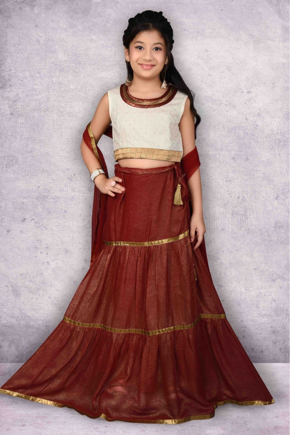 Maroon Colour Georgette Embroidery Lehenga Choli GW1070044