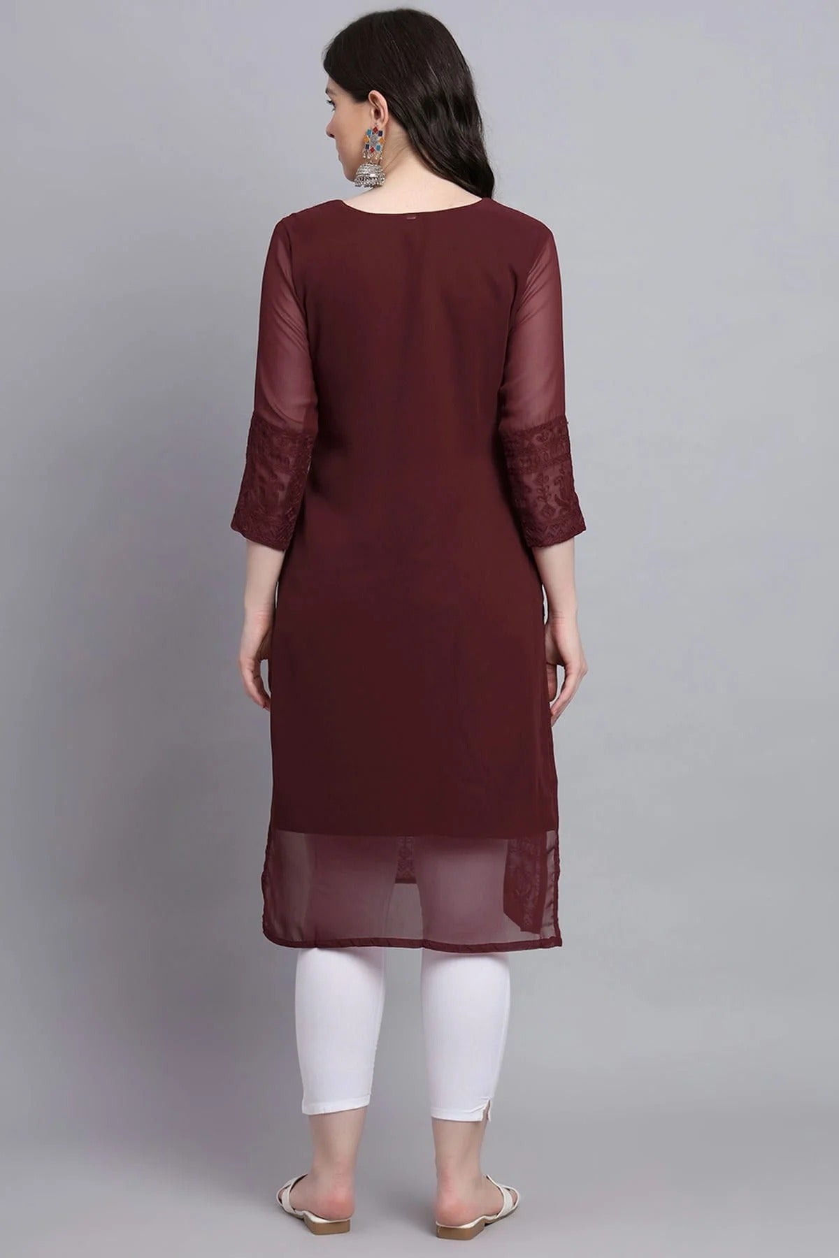 Maroon Colour Georgette Kurti KR1111160 A