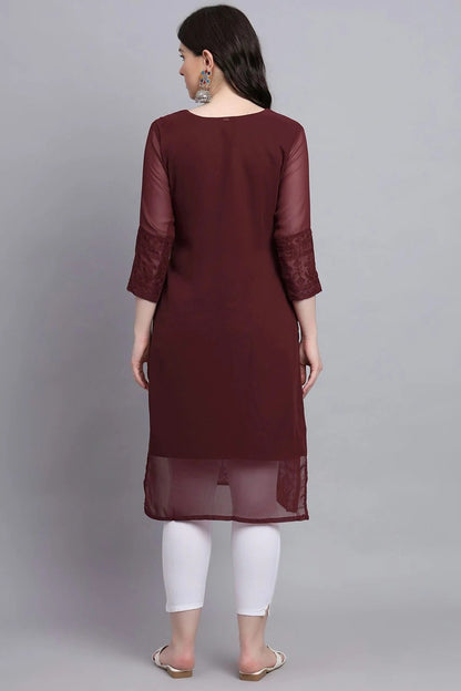 Maroon Colour Georgette Kurti KR1111160 A