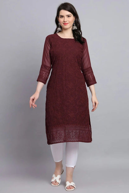 Maroon Colour Georgette Kurti KR1111160