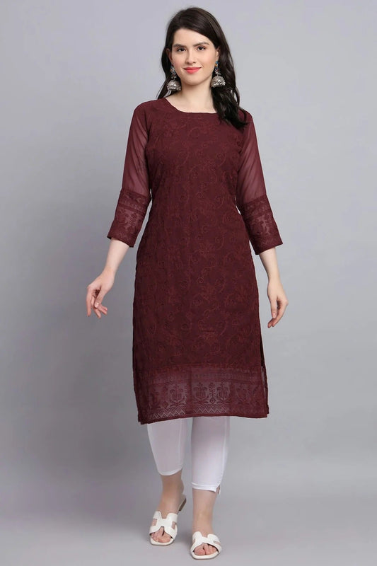 Maroon Colour Georgette Kurti KR1111160