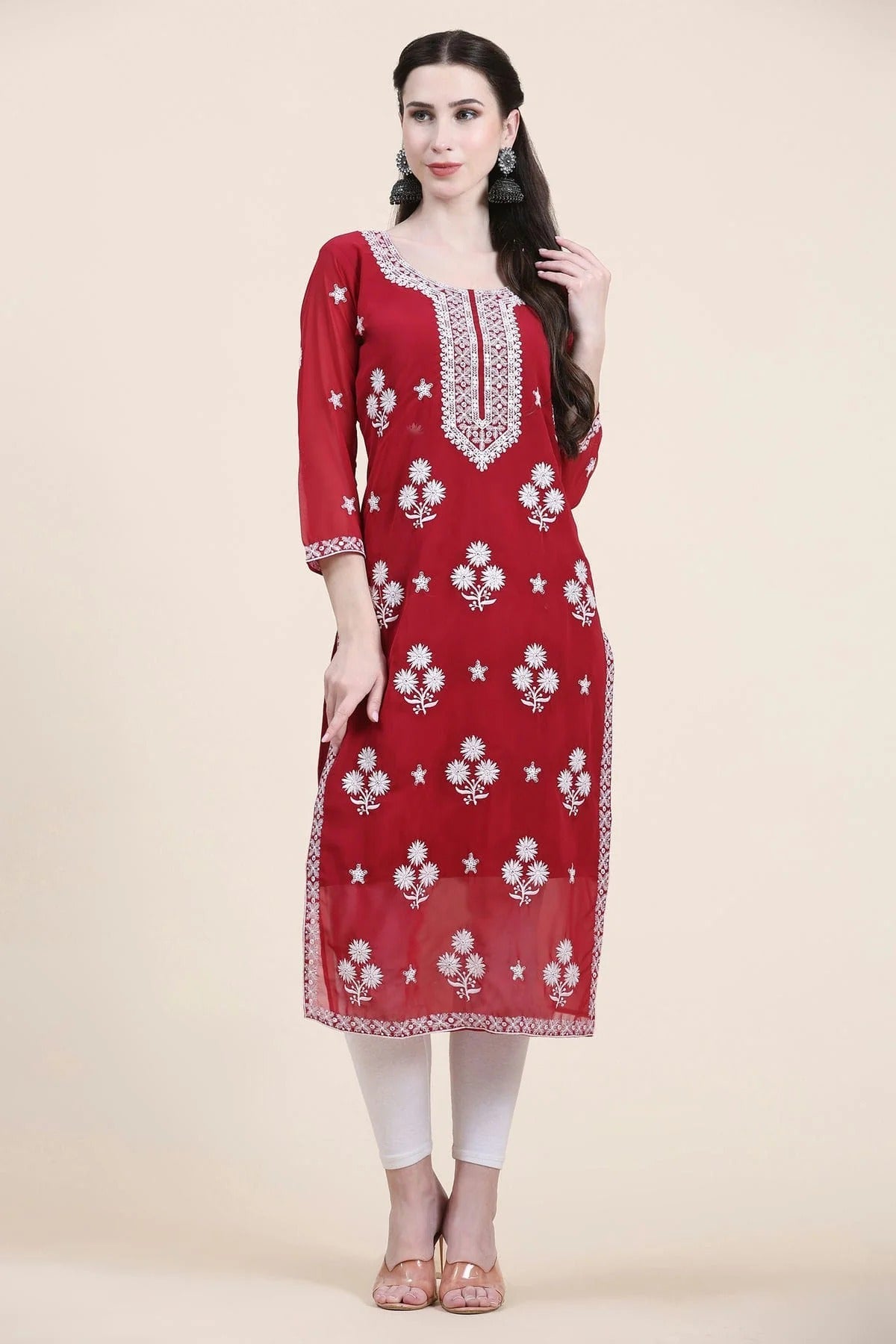 Maroon Colour Georgette Kurti KR1111291