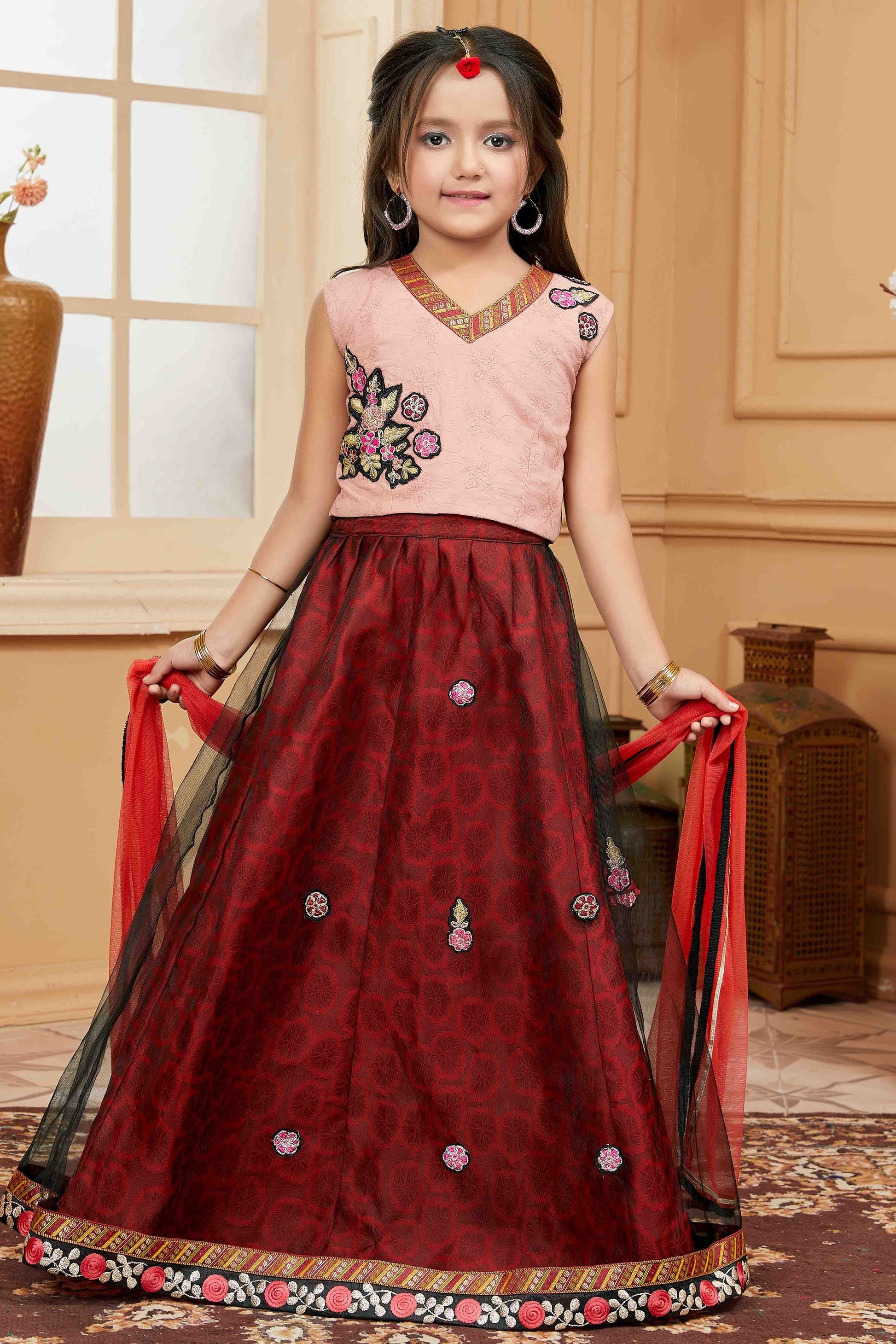 Maroon Colour Net Lehenga Choli GW1070762