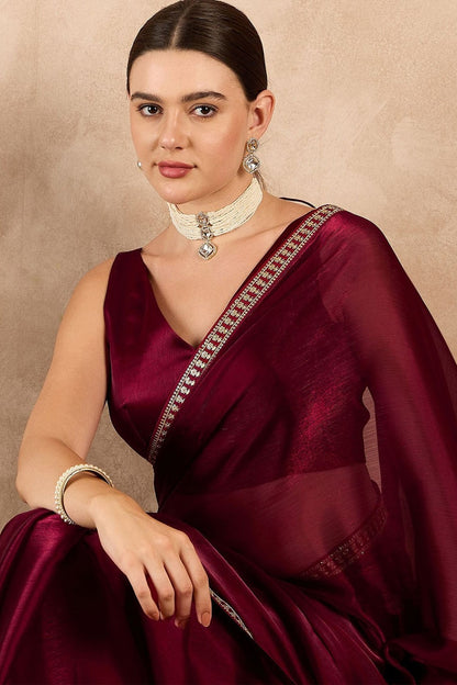 Maroon Colour Rangoli Silk Printed Saree