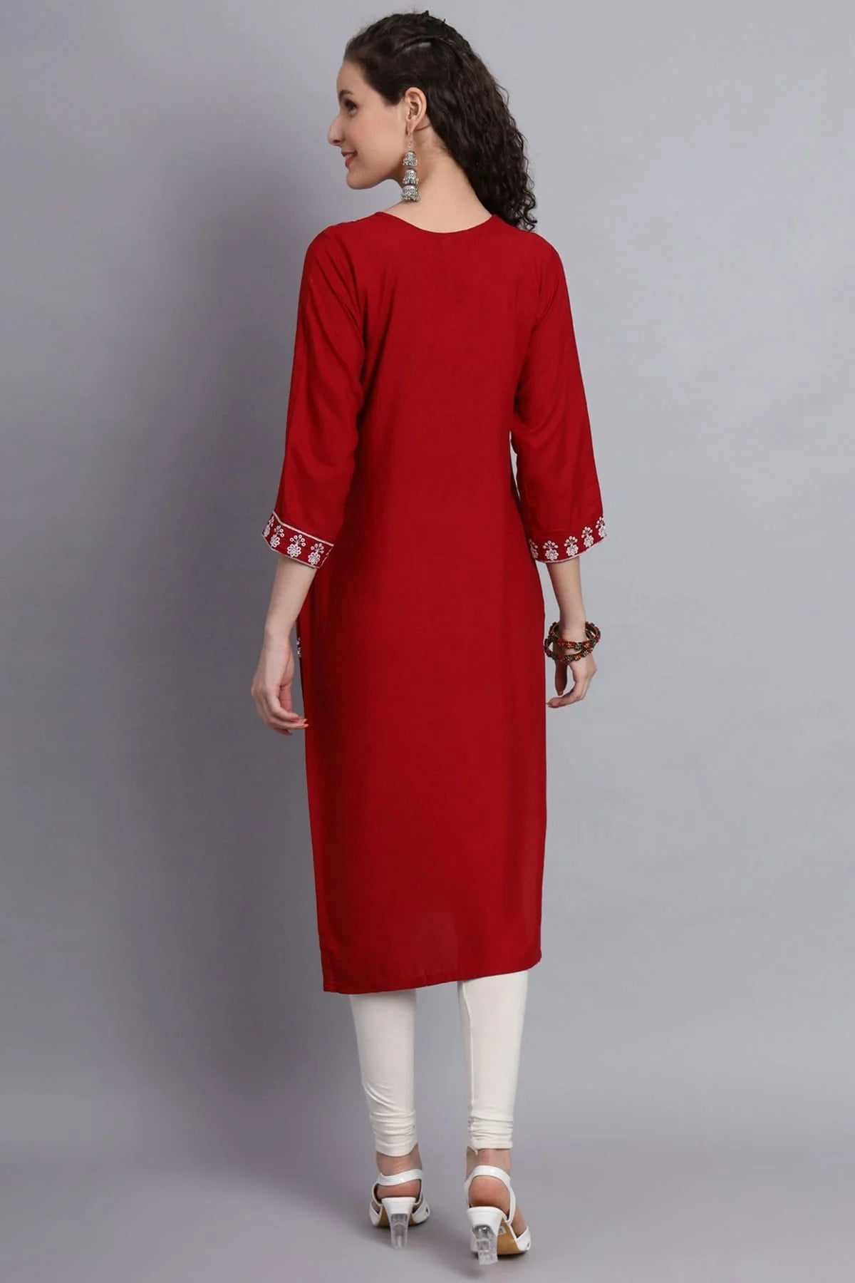 Maroon Colour Rayon Kurti KR1111142 A